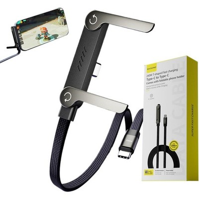 240w-Fast Charging Foldable Bracket Data Cable w/Built-in-Holder-Adjustable NEW