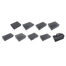 Cassetta porta attrezzi in plastica per conservazione organizzata a vite e compo