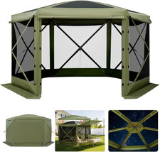 12x12 Pop Up Gazebo Screen Tent Waterproof Camping Canopy W Carry Bag 12x12 Pop Up Gazebo Screen Tent Waterproof Camping Canopy W Carry Bag
