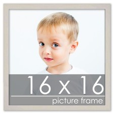 Square Modernist White Picture Frame - UV Acrylic, Backing, Hanging Hardware