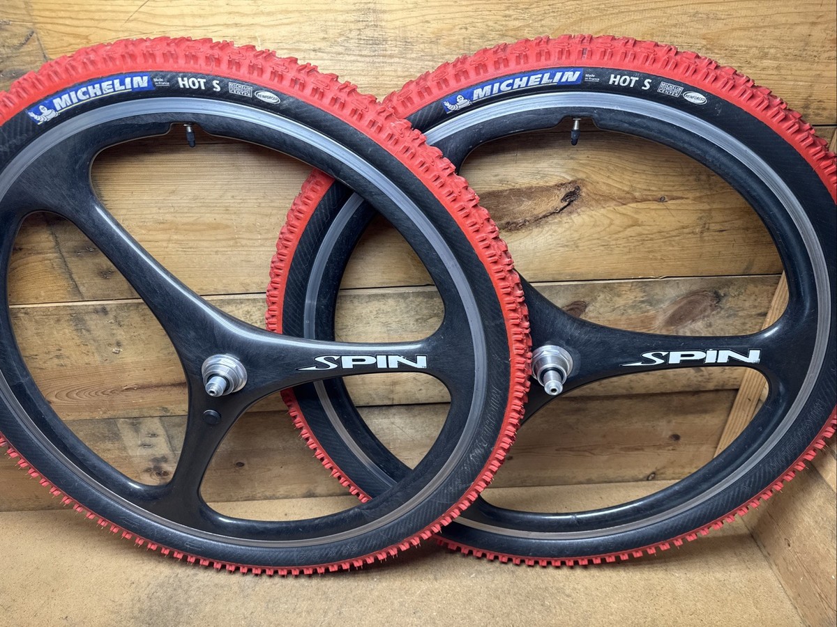 Vintage 26” SPIN Carbon Fiber Composite Mountain Bike Wheel Set