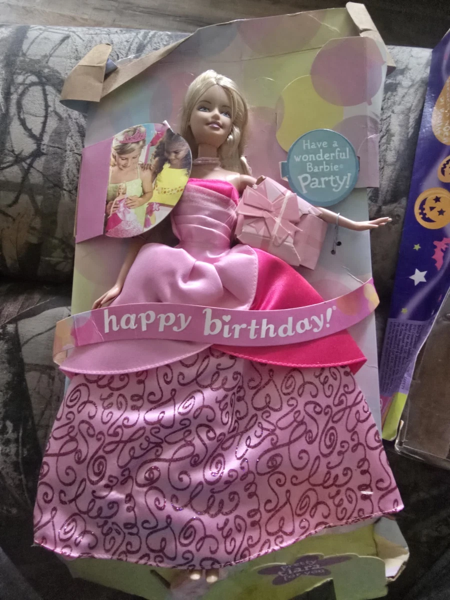 Mattel Barbie 2004 Year Manufactured Happy Birthday Barbie Dolls