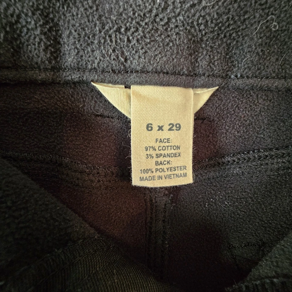 Calça feminina Duluth Trading Flexpedition forrada perna reta preta sólida 6W 29L - Imagem 3 de 4