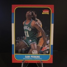 Fleer 1986-87 Sam Perkins #86 Dallas Mavericks Basketball NBA Trading Card