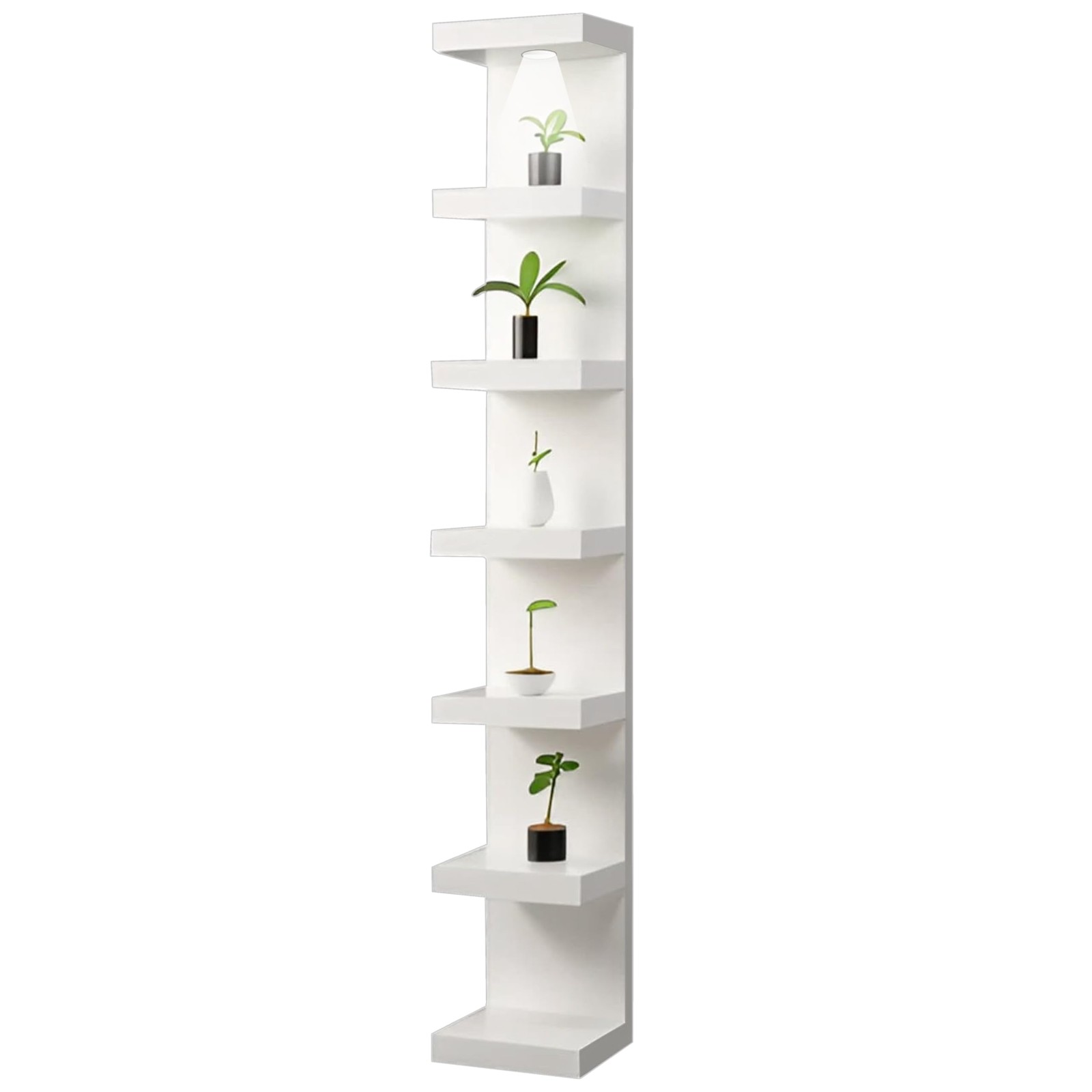 Strong 7-Tier Lack Wall Shelf Unit with Sturdy Backboard for Versatile Storage
