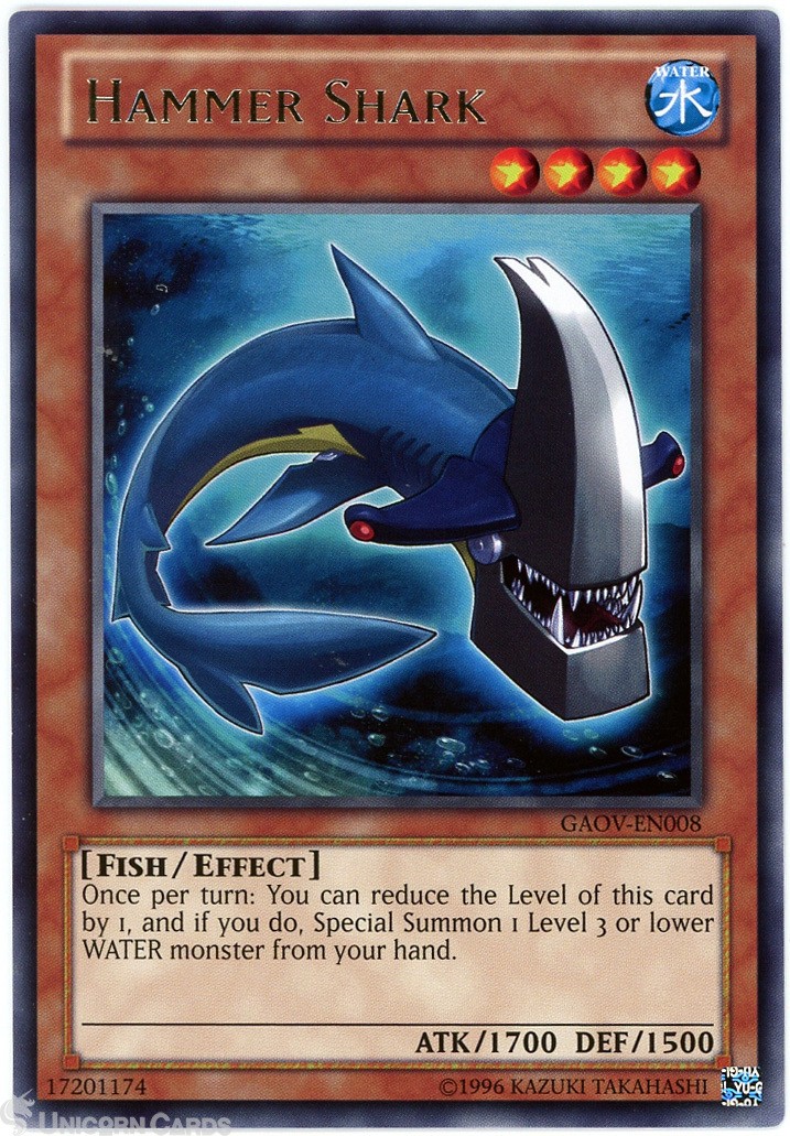 GAOV-EN008 Hammer Shark Rare UNL Edition Mint YuGiOh Card