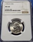 A 1946 D Washington Quarter NGC MS66!!!
