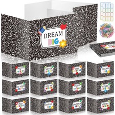 Composition Privacy Folders Student Desk Dividers Shield Black 24 PCS