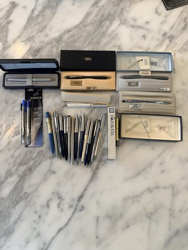Vintage Pen & Pencil Collection Lot – Cross, Parker, Quill & More