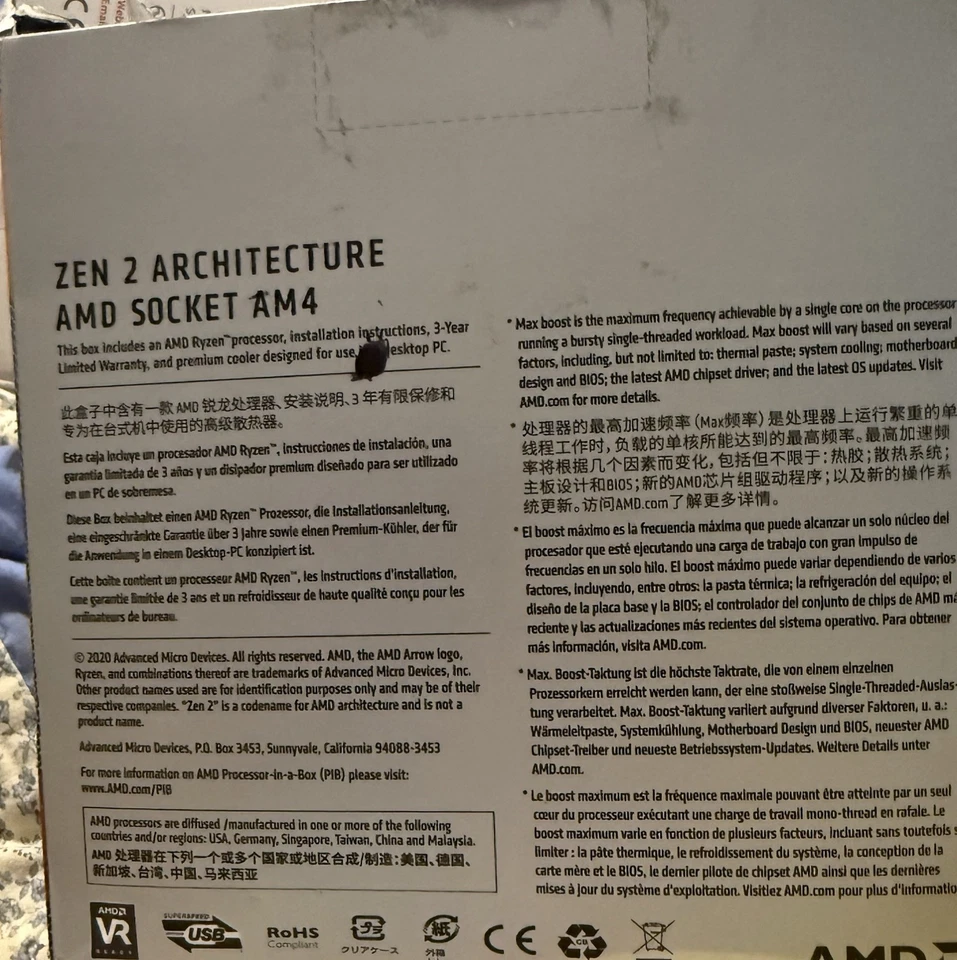 AMD Ryzen 3 3100 - 4GHz 4-Core Unlocked Desktop Processor with cooler NEW - Image 2 of 3