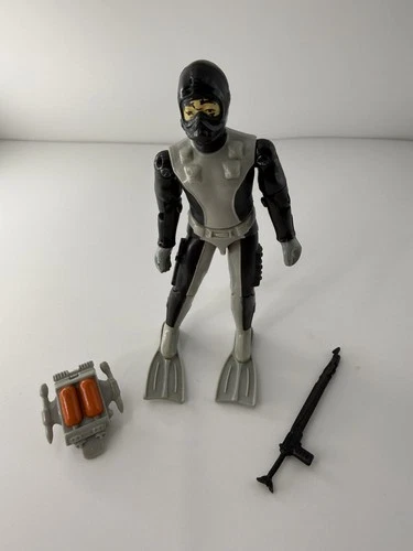 Vintage Hasbro GI Joe TORPEDO 1983 Action Figure w/Backpack, Flippers, Spear gun