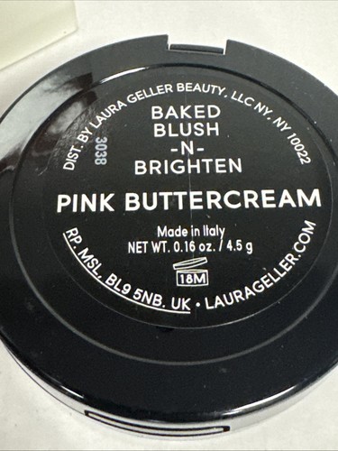 LAURA GELLER Baked Blush-N-Brighten Marbleized Blush 4g Pink Buttercream & Brush - Picture 4 of 7