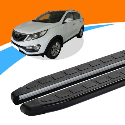 Trittbretter passend für Kia Sportageab09/2009-12/2015 DOLU Schwarz mit ABE