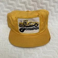 Vintage Champion Road Motor Graders Yellow Snapback Hat K-brand Canada