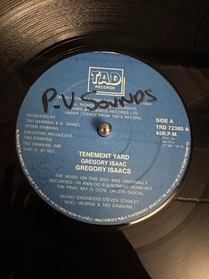 Gregory Isaacs , Tenement Yard / I'll Be On My Way ,  ,12'' TAD Label lovers rock