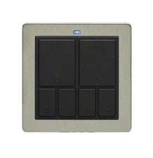 Image of LightwaveRF JSJS LW101 Master Wall Switch Mood Controller Black Chrome BNIP New