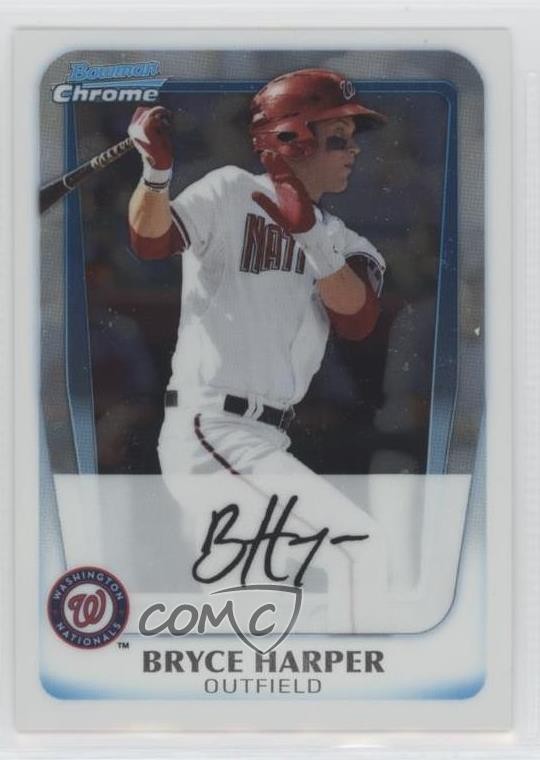 2011 Bowman Chrome Prospects Bryce Harper #BCP1 3f3