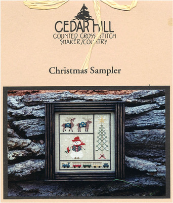 Cedar Hill CHRISTMAS SAMPLER Cross Stitch PatterLeaflet OOP ~ winter train tree