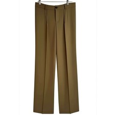 Nasty Gal Collection Brown Wide Leg Pleated Trousers High Waist Dress Pants L