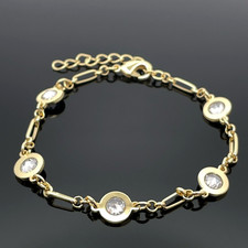 ARMBAND GELBVERGOLDET MIT ZIRKONIA SCHMUCKJAGD