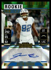 2024 Panini Contenders Rookie Ticket Green Justin Eboigbe Rookie Auto Los