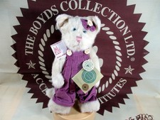 Boyds Bears Plush Kattelina Purrsley Cat 11" Mauve Romper BRAND NEW With Tags