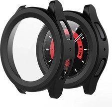 Misxi 2-Pack Hard PC Case with Galaxy Watch 5 Pro 45mm , Black 2-Pack