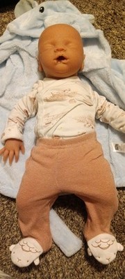 DAMAGED Reborn boy-artist only! Full silicone, dog bites
