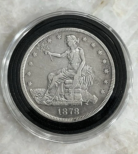 1878 S United States Silver Trade Dollar $1- San Francisco, Fine Details