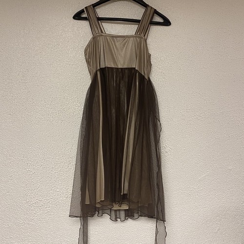 Girls Dress My Michelle Size 14 Beige/Brown Overlay Party Holiday - Picture 4 of 4