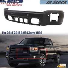 Steel Front Bumper Face Bar Black W/ Sensor For 2014 2015 GMC Sierra 1500