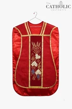 Fiddleback Vestment & Mass Sets - Red ( Sacred Heart )