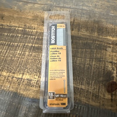Bostitch 18 Ga. X 5/8 in. L Galvanized Steel Brad Nails 1000 pk Brand New -seale
