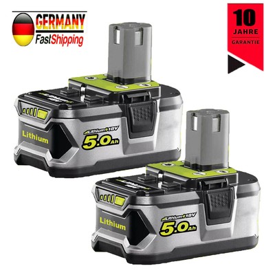 2Stück 18V 5Ah Original Akku für RYOBI One+ Plus Lithium RB18L50 P104 P108 P109