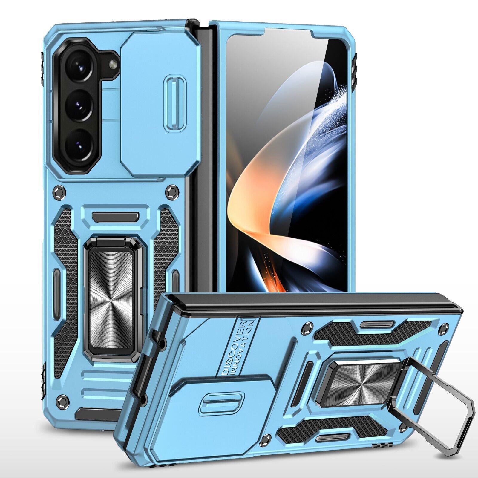 For Samsung Galaxy Z Fold 6 5 Green Heavy Duty Shockproof Phone Case Cover-image