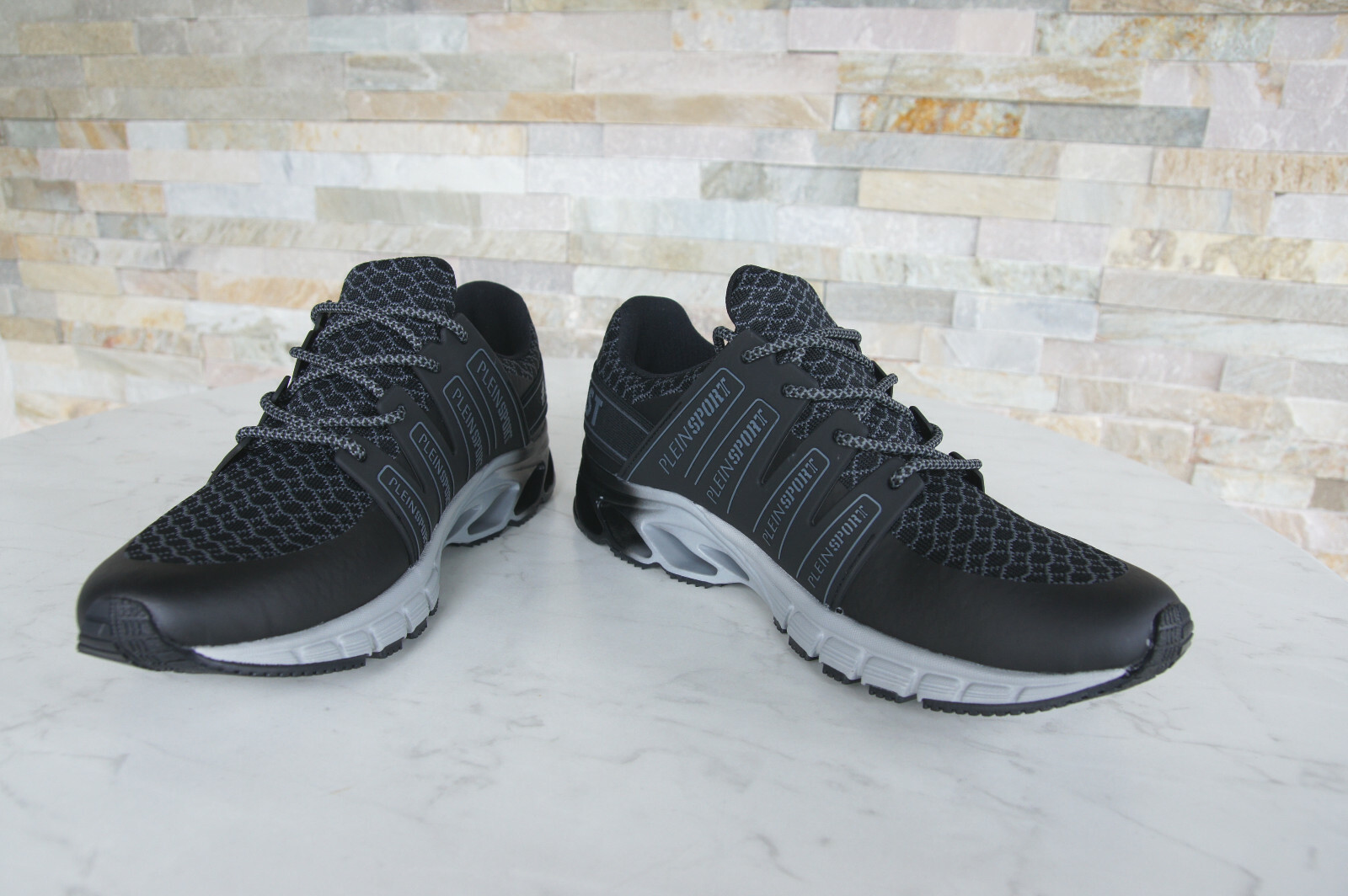 Plein Sport EU 40 US 7 UK 6.5 Sneakers Shoes Cheik Black New Former RRP 270€ image 3