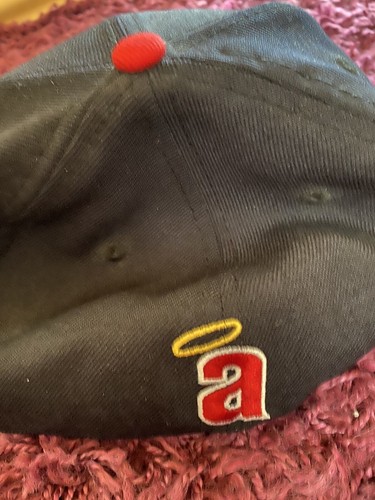 New Era Cap California Angels Cappy Schwarz Rot Gelb Original Size 7 1/8 - Bild 2 von 2
