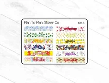 1013-3~~ Yearly View Headers Planner Stickers.