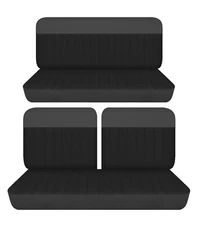 Front(50/50 top)  Solid Rear bench seat covers fits 1960-1967 Chevy Impala 2 dr