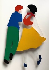 Marco Lodola, "Ballerini" 2001 scultura perspex - smalto