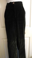 ST.JOHN SPORT BLACK VELOUR SILVER SPARKLE STRAIGHT LEG PANTS 6