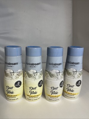4x Diet Zero Aspartame Tonic Flavor fSodaStream 440ml Concentrate Syrup 1-25-23