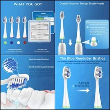 Toothbrush Replacement Heads for Waterpik Complete Care 5.0/9.0 (CC-01/WP-861)