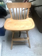 Wooden baby high chair