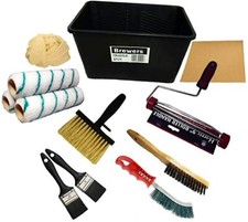 Fence Painting Kit Set Shed Painting Kit Fence Timber Block Brush Roller 17 Pcs