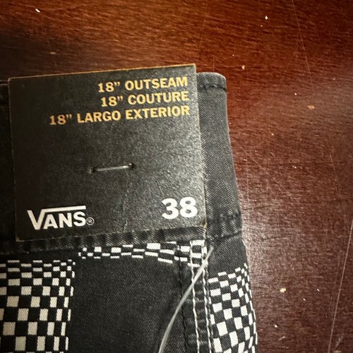 Vans Mens Black White The Daily Check 18in Adjustable Waist Board Short Size 38 - Picture 4 of 5