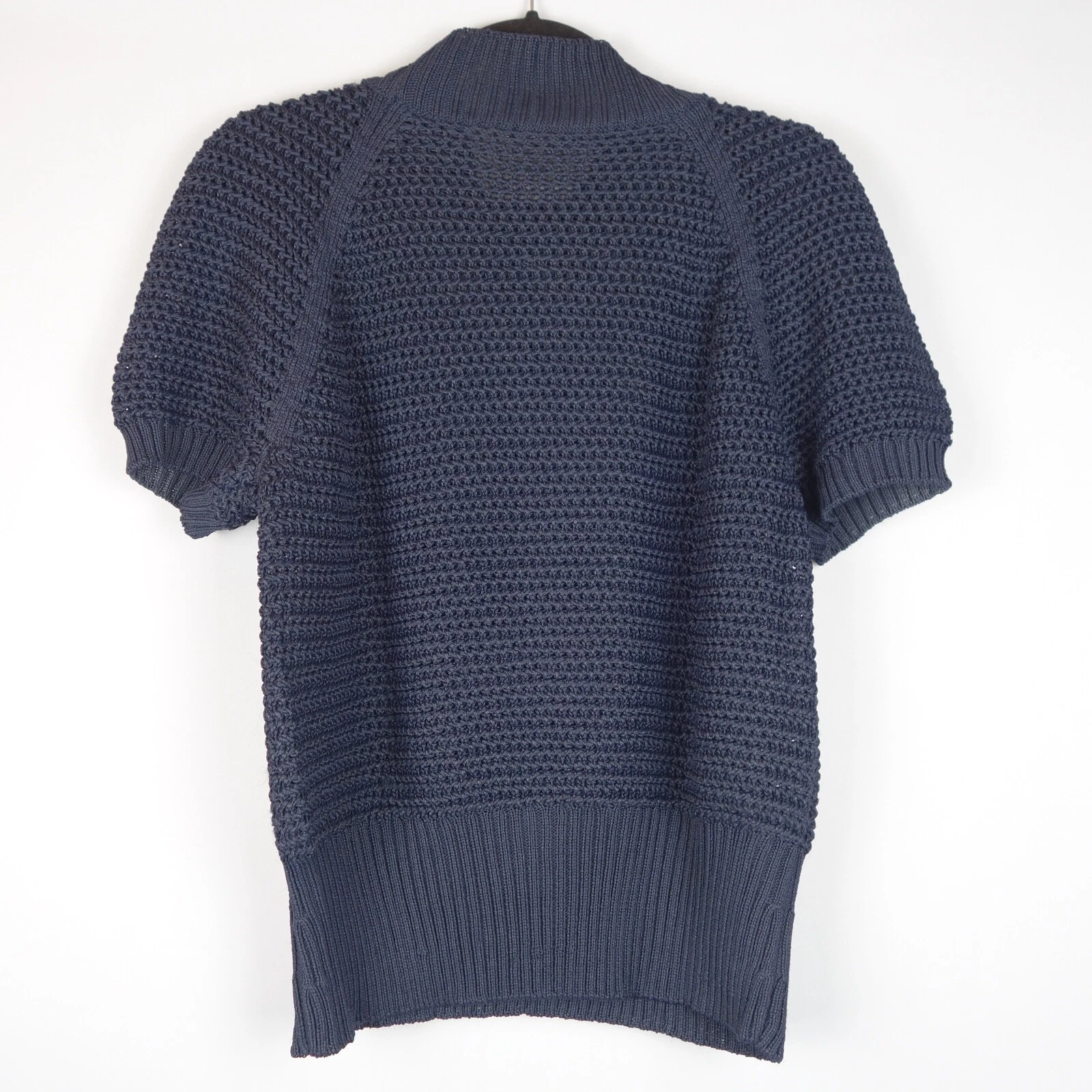 Maglione girocollo vintage Celine Paris blu navy maglia rayon made in Italy taglia 44