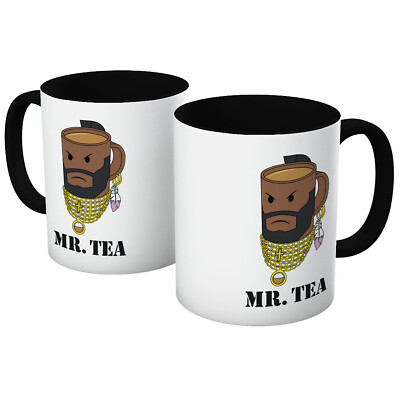 Mr Tea Lustig Retro Mr T Ba Parodie 80er A-Team Becher Tasse alle Farben Tee Kaffee