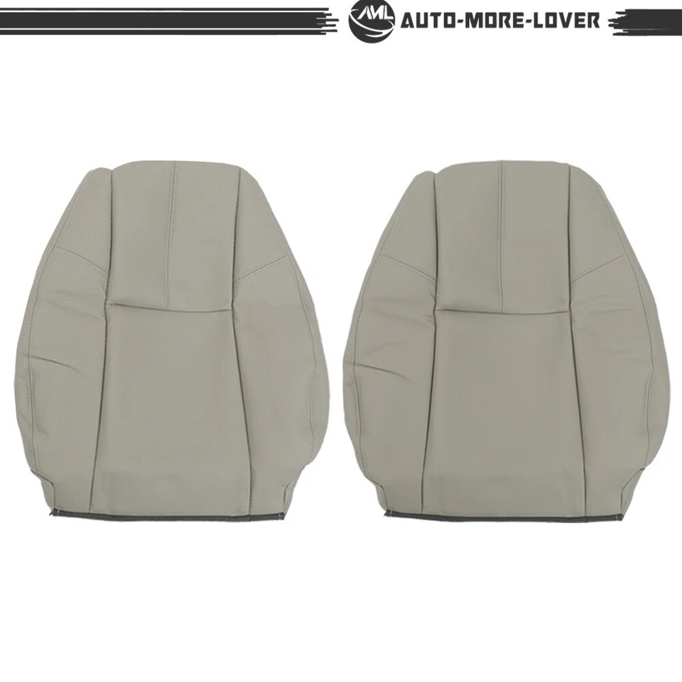 Cubierta de asiento delantera izquierda y derecha para Chevy Tahoe GMC Sierra 2007-2014 inferior y superior gris Foto 4 de 4
