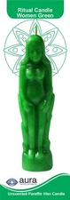 GREEN WOMAN IMAGE 7.25" CANDLE WICCA PAGAN SPELL HOODOO